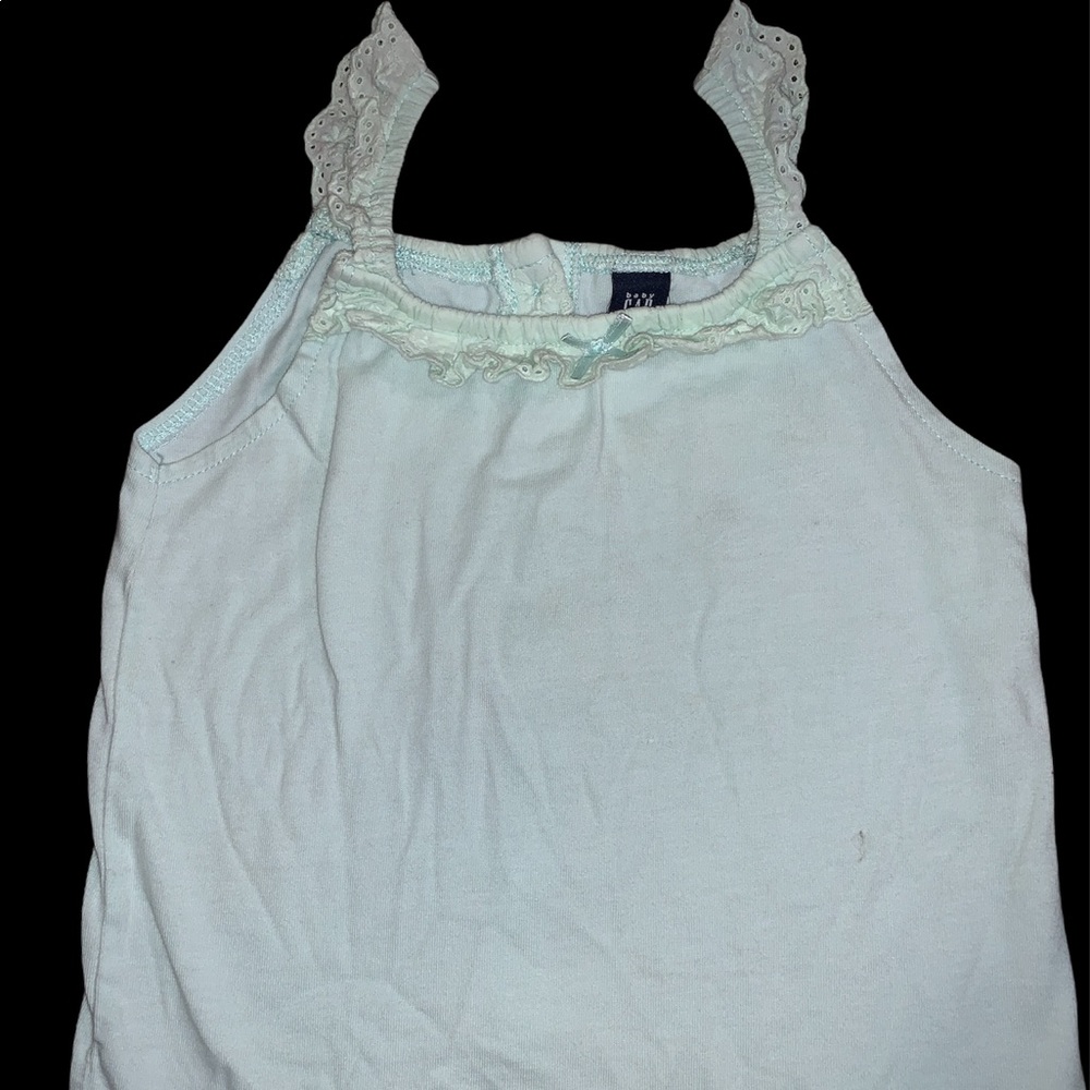 Gap toddler 4 eyelet tank light mint w/ buttons